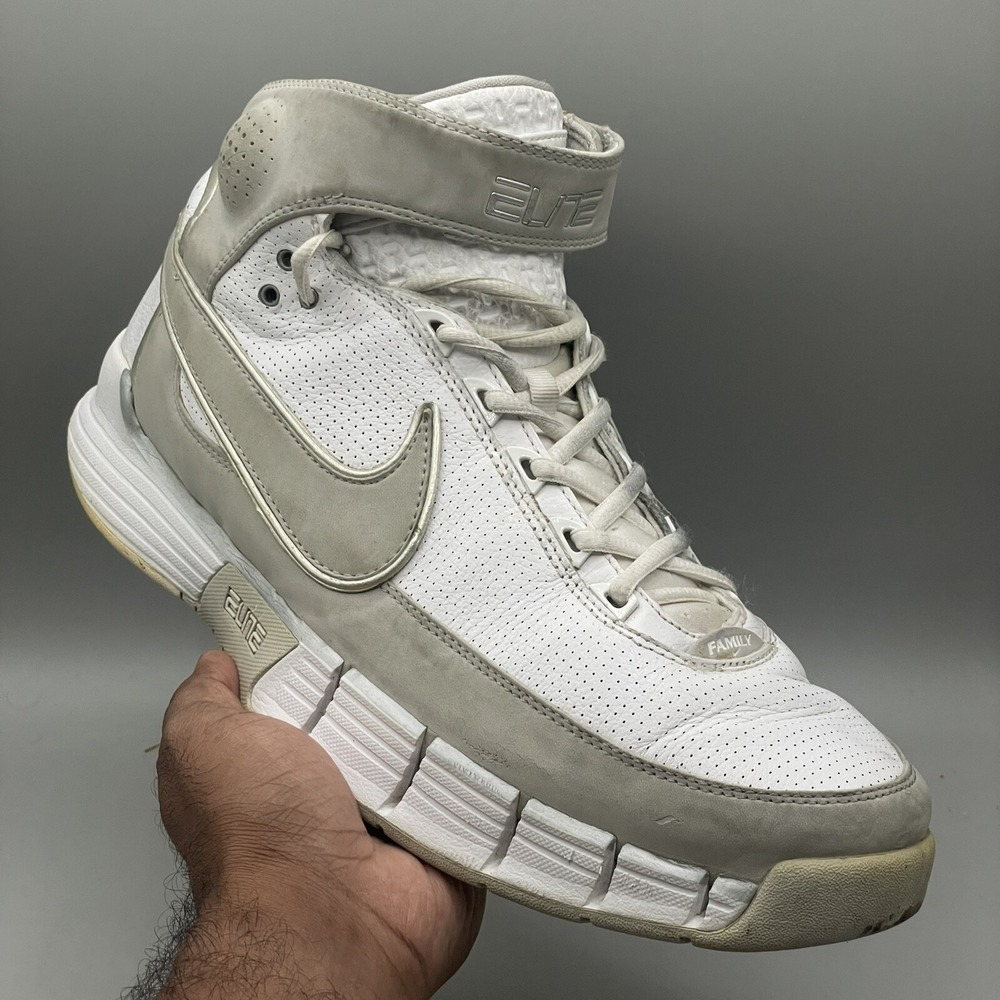 Nike Men Air Max Elite II TB, 316903-102 White Gray Basketball Shoes Size 12.5